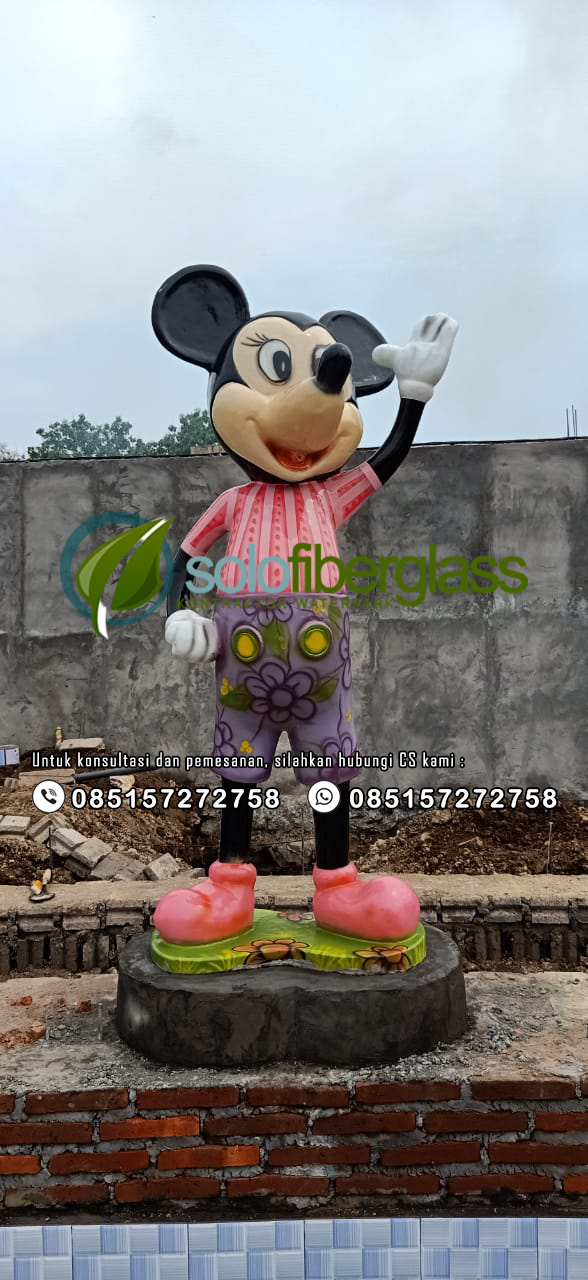 Patung Fiber Minny Mouse - Patung Fiber Mickey Mouse